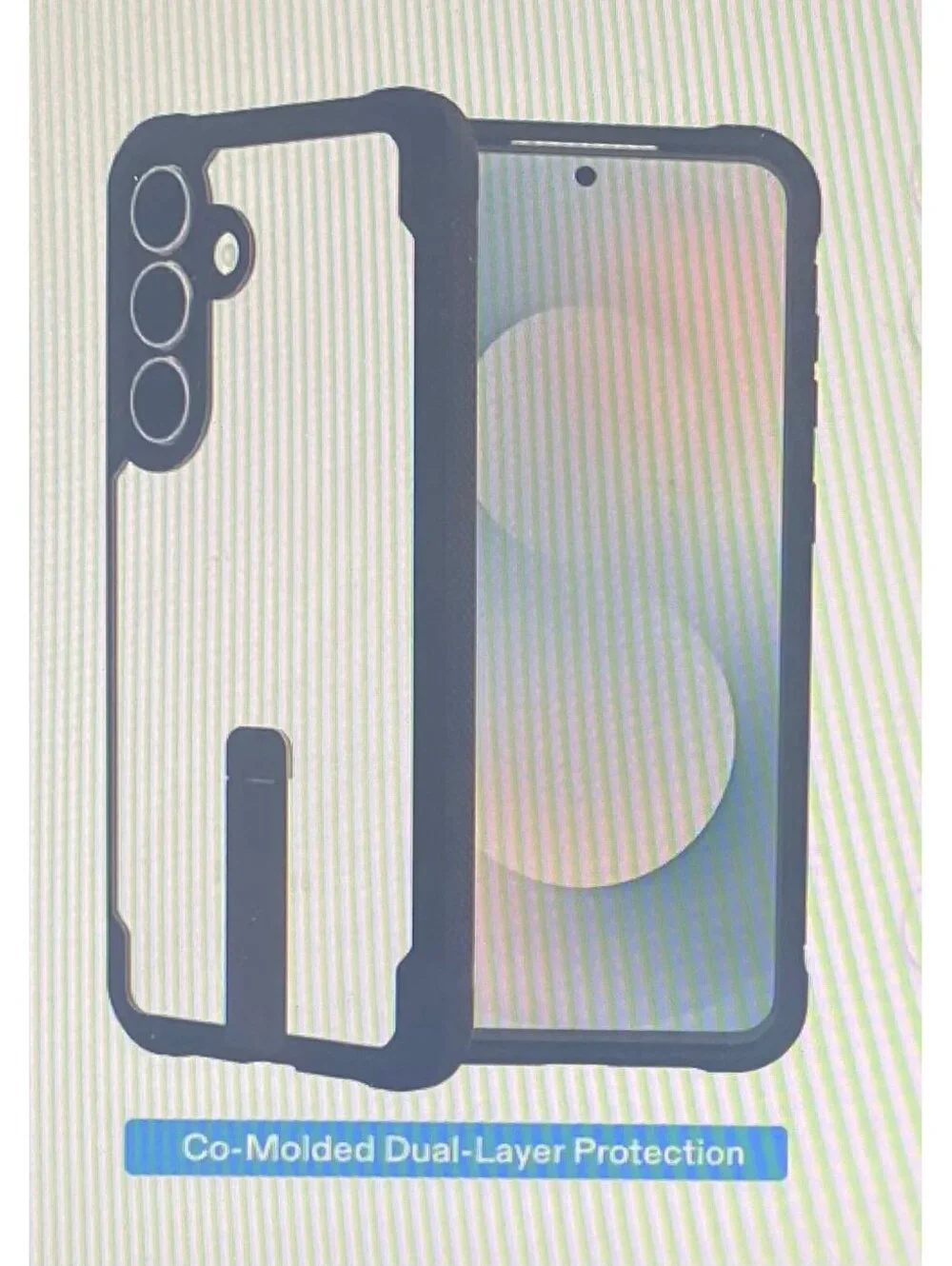 Onn Dual-Layer Case for Samsung Galaxy S25 FE Black/Clear